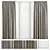 Fabric Curtain and Voile Set 3D model small image 2