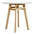 Elegant Dining Table White Gloss 3D model small image 1