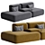 Modern Double Sofa Model 3Ds Max 3D model small image 3