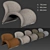 Sleek Le Chat Lounge Chair 3D model small image 7