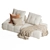 Natural Rattan Crosby Sofa 3D model small image 6