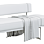 Modern Chic Tuck Bench 3D model small image 3