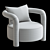 Sleek Marmont Accent Chair 3D model small image 4