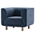 Veneto Velvet Accent Chair 3D model small image 3
