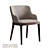 Customizable Eco-Leather Dining Chair 3D model small image 1