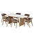 Chelsea Cream Dining Set 3D model small image 3