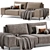 Ron Sofa in Graphite Textile 3D model small image 2