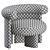 Premium Meridiani Jeanette Armchair: New 2024 Collection 3D model small image 3