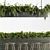 Modern Reception Desk Set05 with Hanging Plants 3D model small image 3