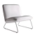 Modern Bacio Armchair with Customizable Fabric 3D model small image 5