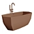 170x75 cm Marble Freestanding Bathtub 3D model small image 4