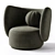 Stylish Rico Swivel Lounge Chair 3D model small image 5