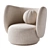 Stylish Rico Swivel Lounge Chair 3D model small image 12