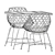 Modern Dining Set: Totem Table and Cut Chairs 3D model small image 5