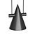 Corner Design Shords Pendant Light 3D model small image 2