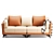 Luxury All-Leather Sofa Model 3D model small image 2