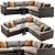 Lakeview Upholstered Corner Sectional Sofa 3D model small image 5