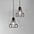 Industrial Loft Metal Chandelier 3D model small image 4