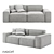 Davis K3 Modular Sofa - Minimalist Design 3D model small image 3