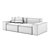 Davis K3 Modular Sofa - Minimalist Design 3D model small image 4