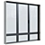 Sleek Handle Modern Windows Kit 3D model small image 2