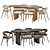 Elegant Trevor Chair and Homary Table 3D model small image 1