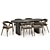 Elegant Trevor Chair and Homary Table 3D model small image 2