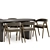 Elegant Trevor Chair and Homary Table 3D model small image 6
