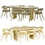 Elegant Trevor Chair and Homary Table 3D model small image 7