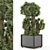 Palm Tree Plant Metal Pot 3D model small image 1