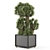 Palm Tree Plant Metal Pot 3D model small image 5
