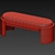 Parla Hug Bench: Sleek Seating 3D model small image 5