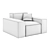 Minimalist Deep Design Sofa 3D model small image 3