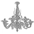 Elegant Murano Glass 8-Light Chandelier 3D model small image 6