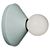 Modern ADA Cement Wall Lamp 3D model small image 2