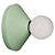 Modern ADA Cement Wall Lamp 3D model small image 4