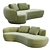 Sensual Seventies-Inspired Sofa 3D model small image 2