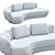 Sensual Seventies-Inspired Sofa 3D model small image 4