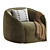 Contemporary Baloo Armchair for MyHome 3D model small image 2