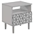 Modern Grey Bedside Table "Denver 3D model small image 3