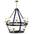 RalphLauren Leather Chandelier Glow 3D model small image 2