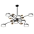 Sleek Nordic Chandelier Model 3D 3D model small image 1