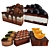 Mini Chocolate Delights Set 3D model small image 3