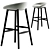 Sleek High Fabric Barstool Option 3D model small image 2