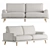 Modern Classic 3-Seater Sofa 3D model small image 1