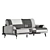 Modern Classic 3-Seater Sofa 3D model small image 6