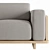 Luxury 3-Seater Sofa: Modern Style 3D model small image 2