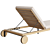 Elegant Wooden Sun Lounger with Wheels 3D model small image 2