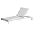 Elegant Wooden Sun Lounger with Wheels 3D model small image 3