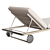 Stylish Outdoor Stainless Steel Sunbed 3D model small image 5